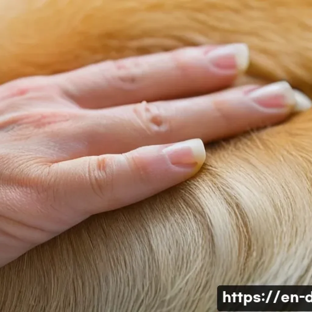 강아지 발톱 깎는 방법 - **Prompt:** A close-up, detailed shot of a calm, light-furred dog's paw (e.g., Golden Retriever or L...